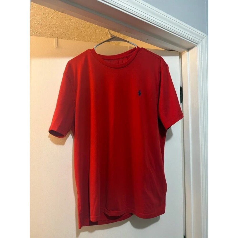 Polo Ralph Lauren Red Short Sleeve Crewneck T-Shirt Navy Pony Logo